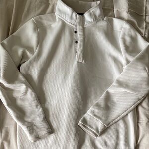 White Long Sleeve Polo Shirt